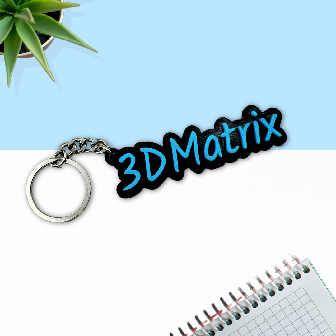 3D MATRIX Customised Name Keychain | Multicolor | Best For Office Or School Bag, Bike & Car Keys