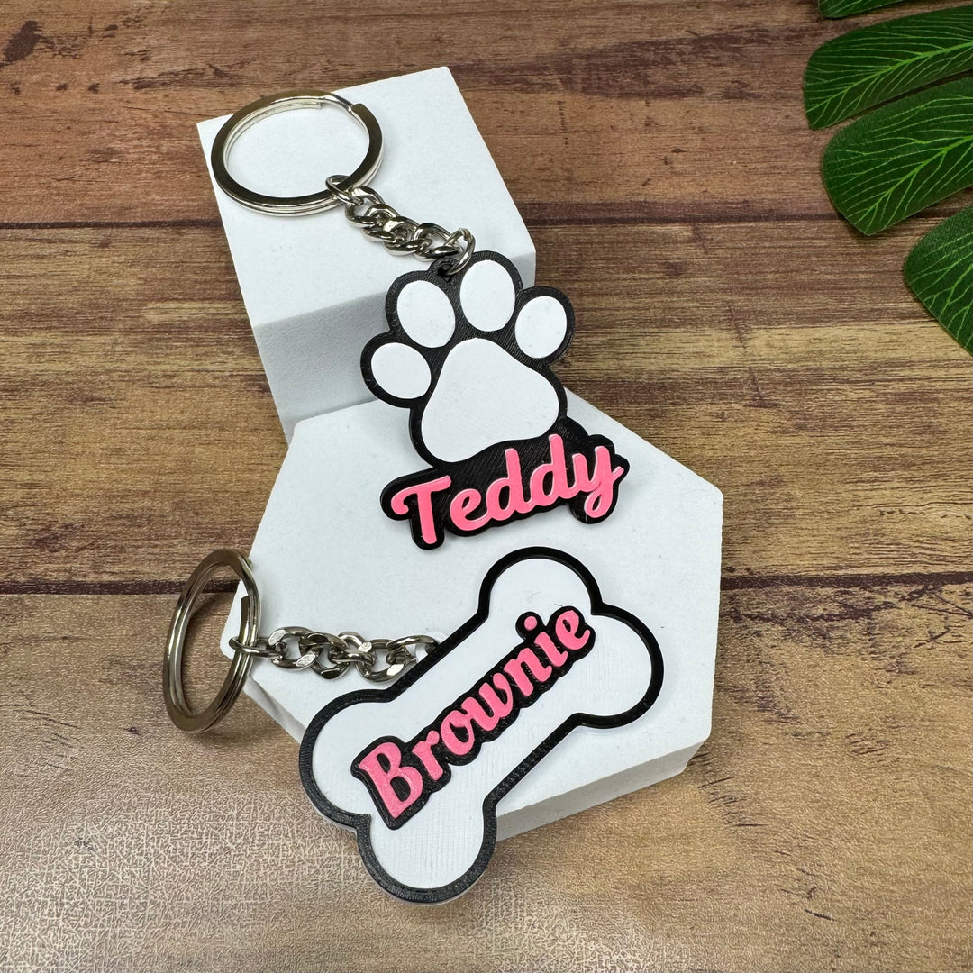 3D MATRIX Personalized Pet Name Keychains | Personalize Your Pet Name with Our Custom Pet Name Keychains