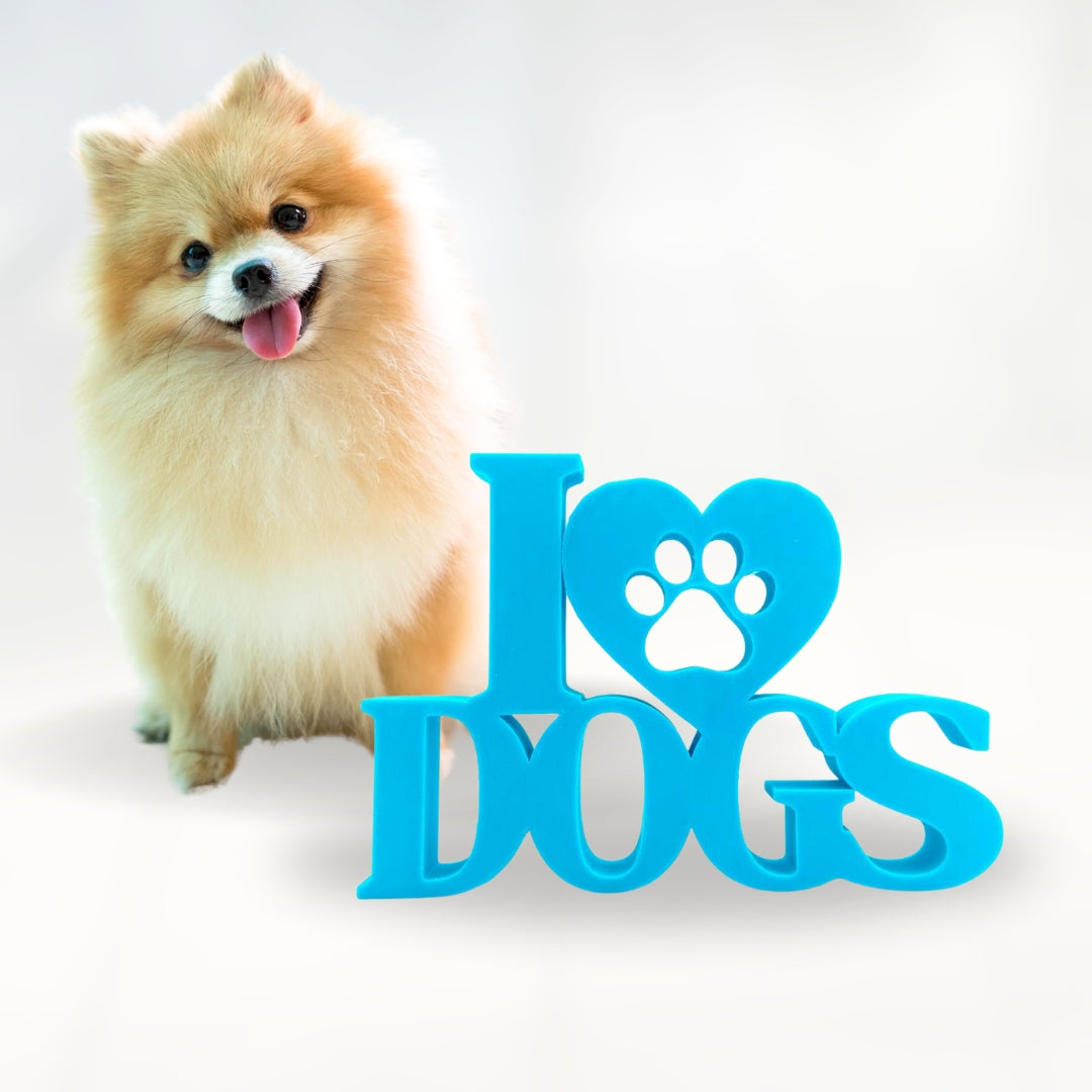 3D MATRIX I Love Dogs Showpiece | Best For Dog Lovers | Ideal For Living Room, Bedroom or Shelf