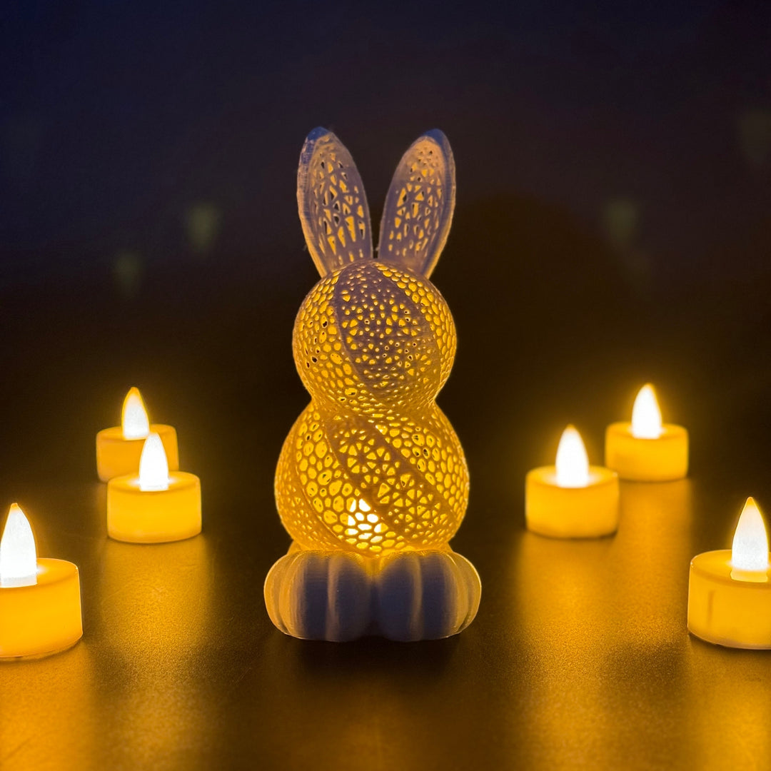 3D MATRIX Bunny Tea Light Lamp | Night Lamp for Bedroom, Living room & Office desk | Ideal Gift for Friends, Family & Loved One