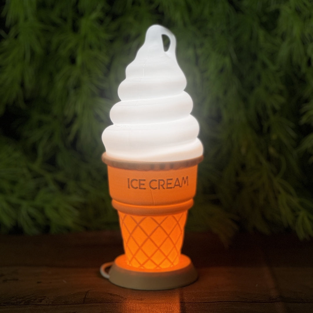 Ice Cream LED Night Lamp With USB Cord | Perfect For Kids Bedroom, Study Table, Birthday Gift, Etc.