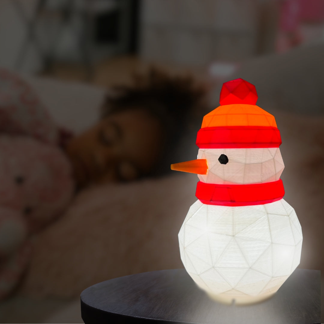 Snow Man LED Lamp with USB Cord | Perfect for Bedroom, Living Room, Study/Office, Dining Room, Hallways/Entryways, Etc.