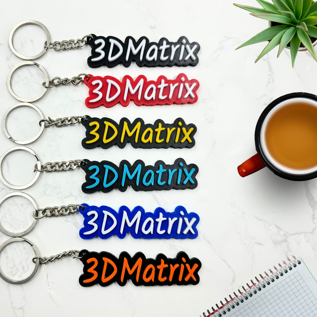 3D MATRIX কাস্টমাইজড নাম কীচেন | বহুবর্ণ | অফিস বা স্কুল ব্যাগ, বাইক এবং গাড়ির চাবির জন্য সেরা