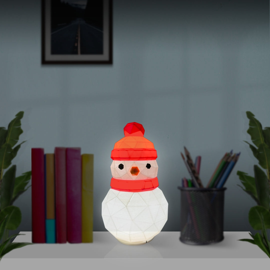 Snow Man LED Lamp with USB Cord | Perfect for Bedroom, Living Room, Study/Office, Dining Room, Hallways/Entryways, Etc.