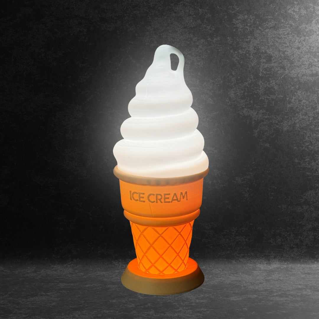 Ice Cream LED Night Lamp With USB Cord | Perfect For Kids Bedroom, Study Table, Birthday Gift, Etc.