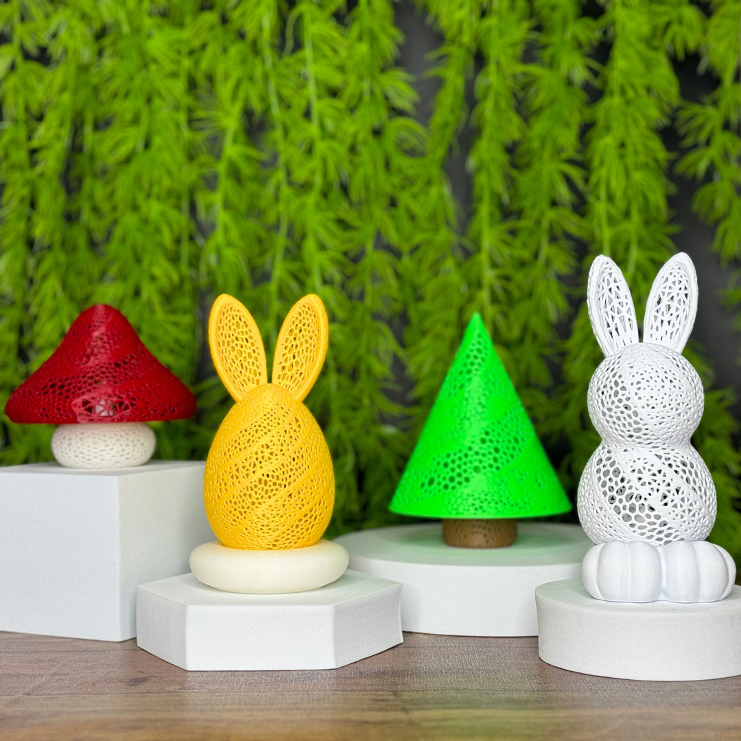 3D MATRIX Bunny Egg Tea Light Lamp | Night Lamp for Bedroom, Living room & office desk | Ideal Gift for Friends, Family and Loved One