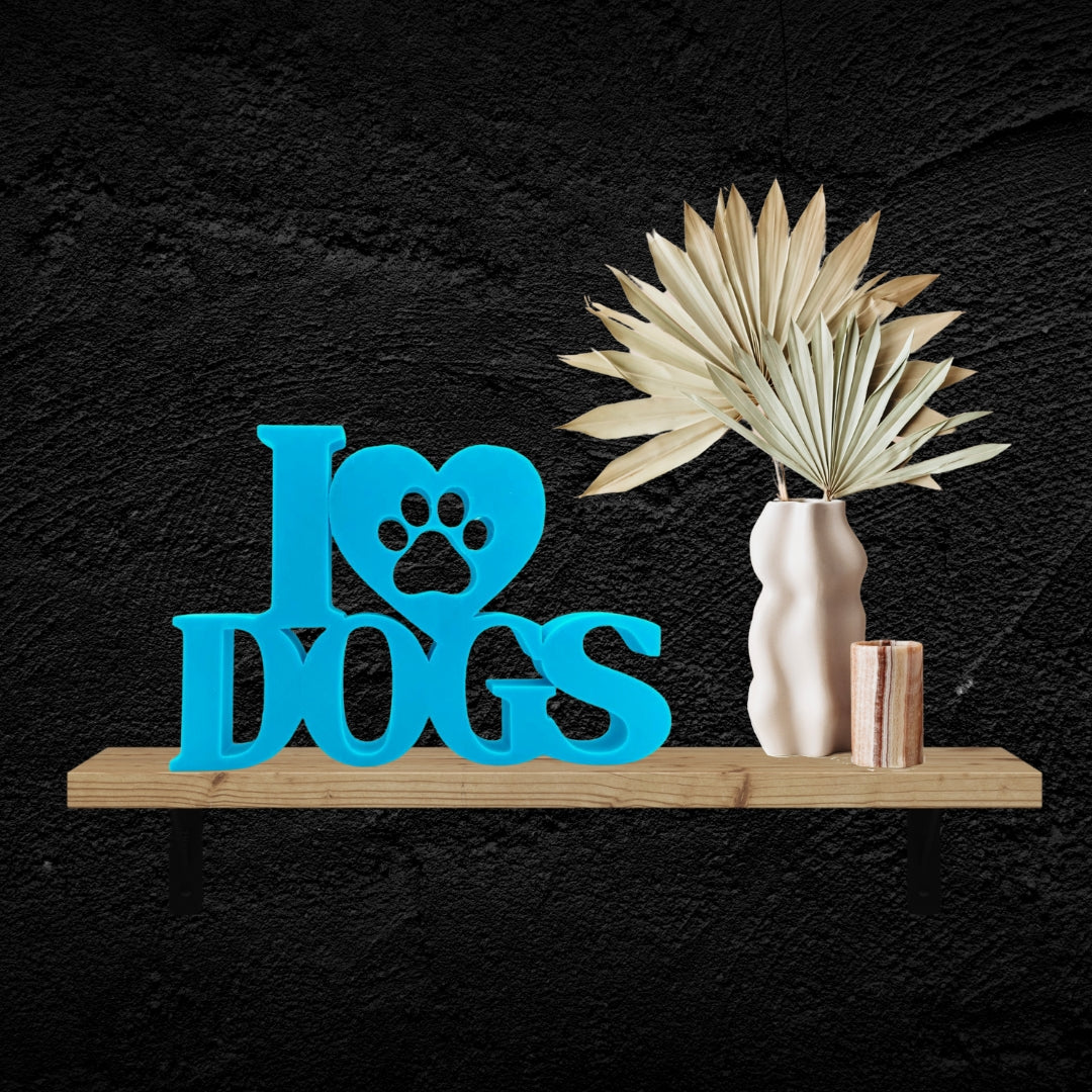 3D MATRIX I Love Dogs Showpiece | Best For Dog Lovers | Ideal For Living Room, Bedroom or Shelf