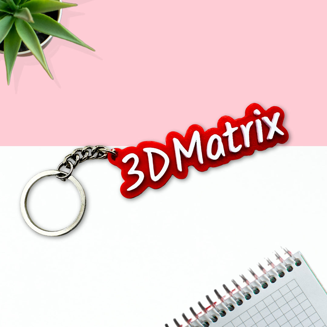 3D MATRIX কাস্টমাইজড নাম কীচেন | বহুবর্ণ | অফিস বা স্কুল ব্যাগ, বাইক এবং গাড়ির চাবির জন্য সেরা