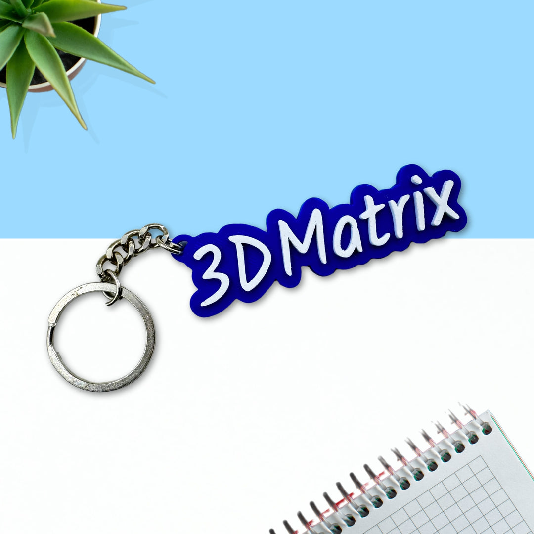 3D MATRIX Customised Name Keychain | Multicolor | Best For Office Or School Bag, Bike & Car Keys