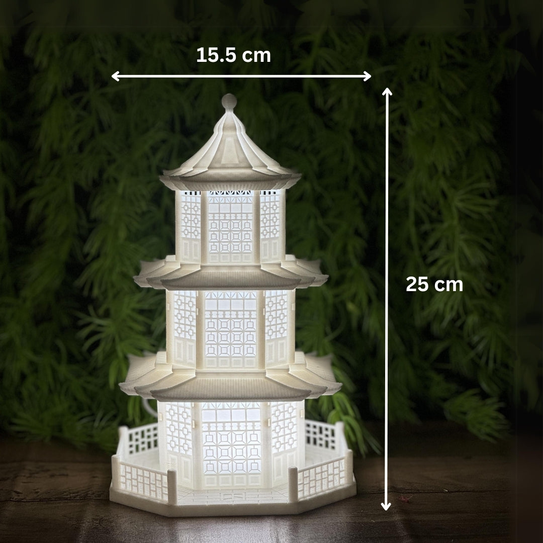 Chinese Temple LED Night Lamp With USB Cord | Perfect For Bedroom, Living Room, Office, Etc.