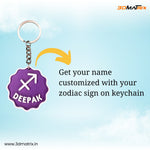 Load image into Gallery viewer, 3D MATRIX Personalized Zodiac Sign Keychains | Get Your Zodiac Sign and Name on Keychain
