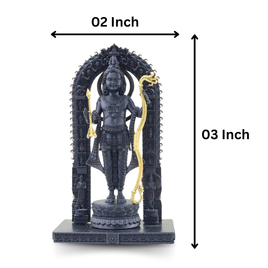 3D Matrix Ram Lalla Statue | Perfect for Temple, Religious Setting and Car Dashboard