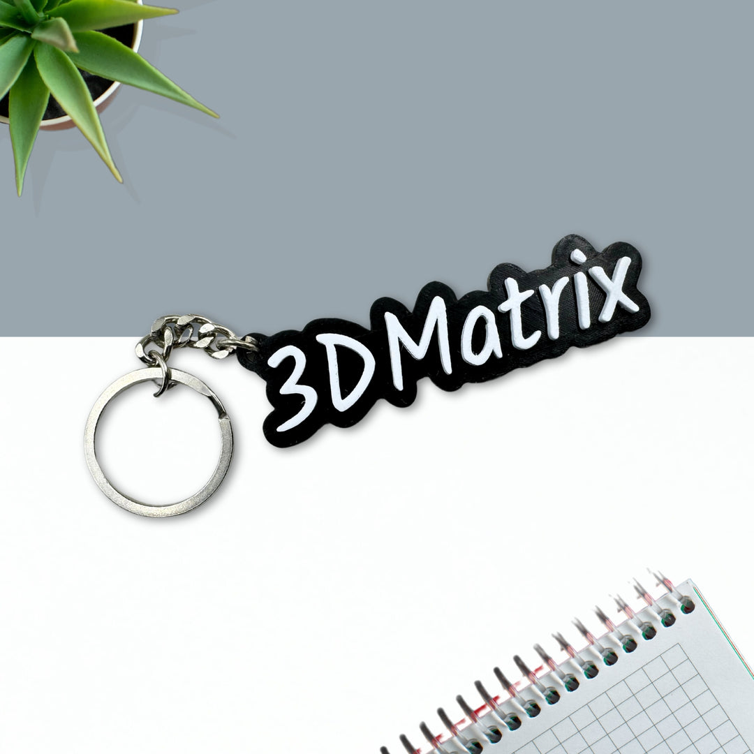 3D MATRIX কাস্টমাইজড নাম কীচেন | বহুবর্ণ | অফিস বা স্কুল ব্যাগ, বাইক এবং গাড়ির চাবির জন্য সেরা