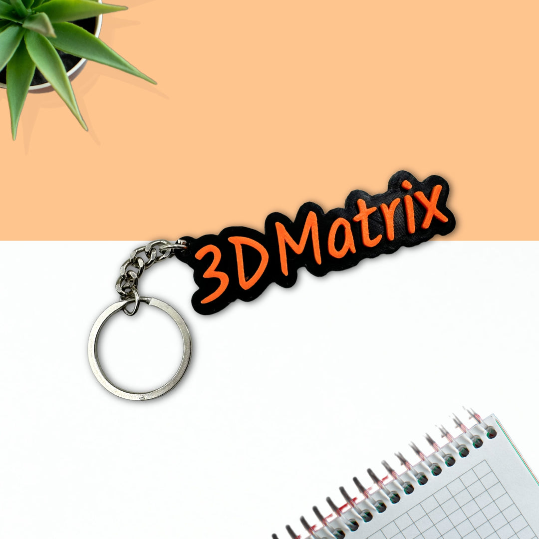 3D MATRIX কাস্টমাইজড নাম কীচেন | বহুবর্ণ | অফিস বা স্কুল ব্যাগ, বাইক এবং গাড়ির চাবির জন্য সেরা