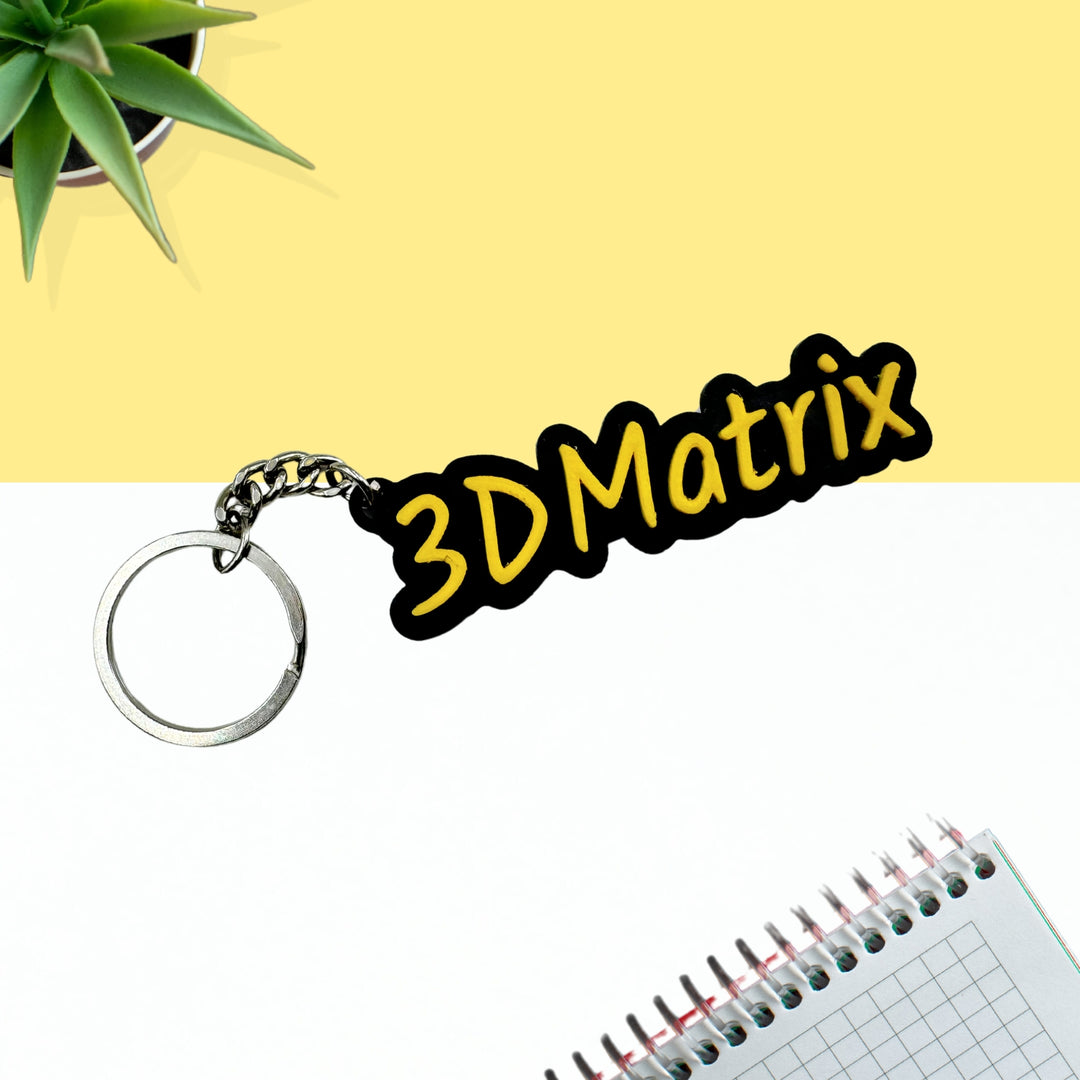 3D MATRIX কাস্টমাইজড নাম কীচেন | বহুবর্ণ | অফিস বা স্কুল ব্যাগ, বাইক এবং গাড়ির চাবির জন্য সেরা